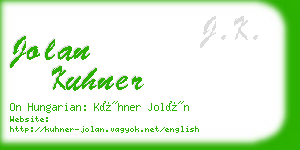 jolan kuhner business card